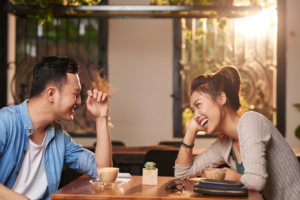 two patients with braces on a date